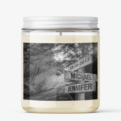 Autumn Road Couples Candle