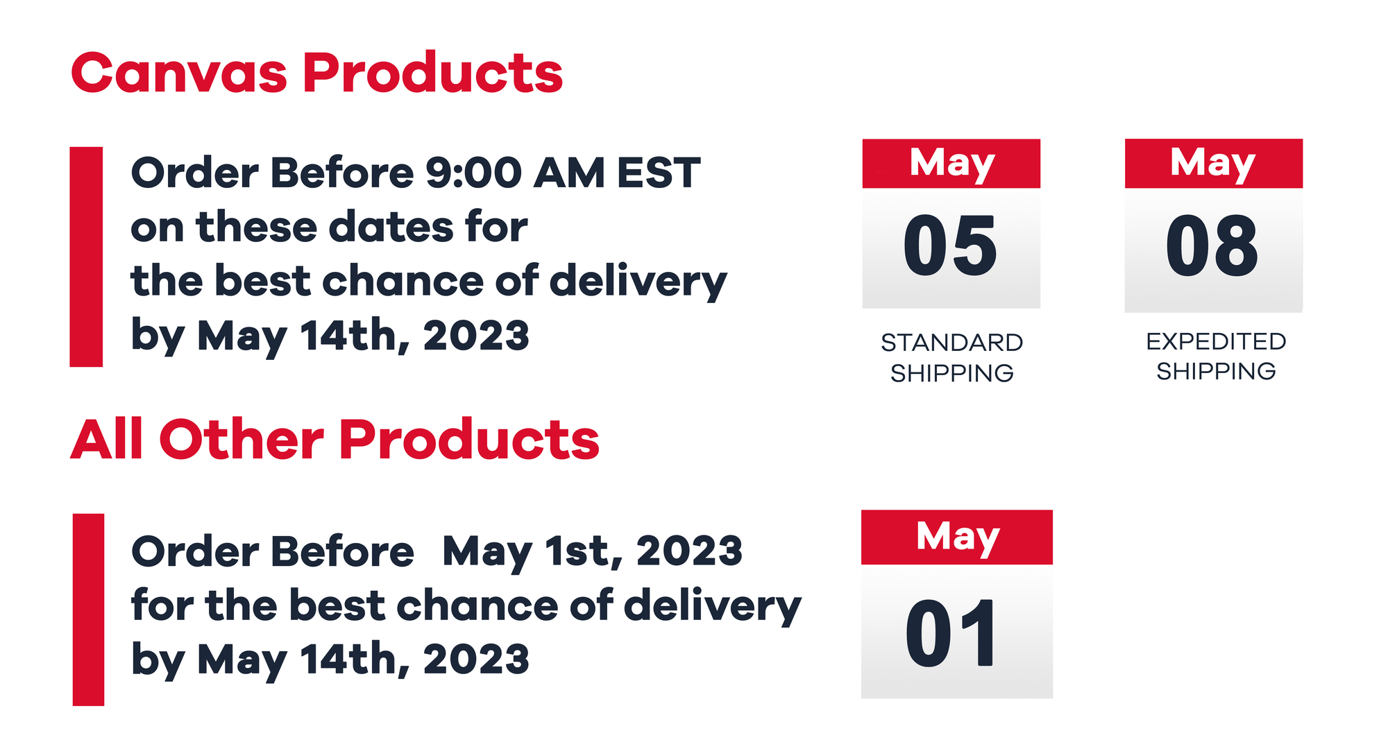 UPDATED: Mother's Day Shipping Deadlines