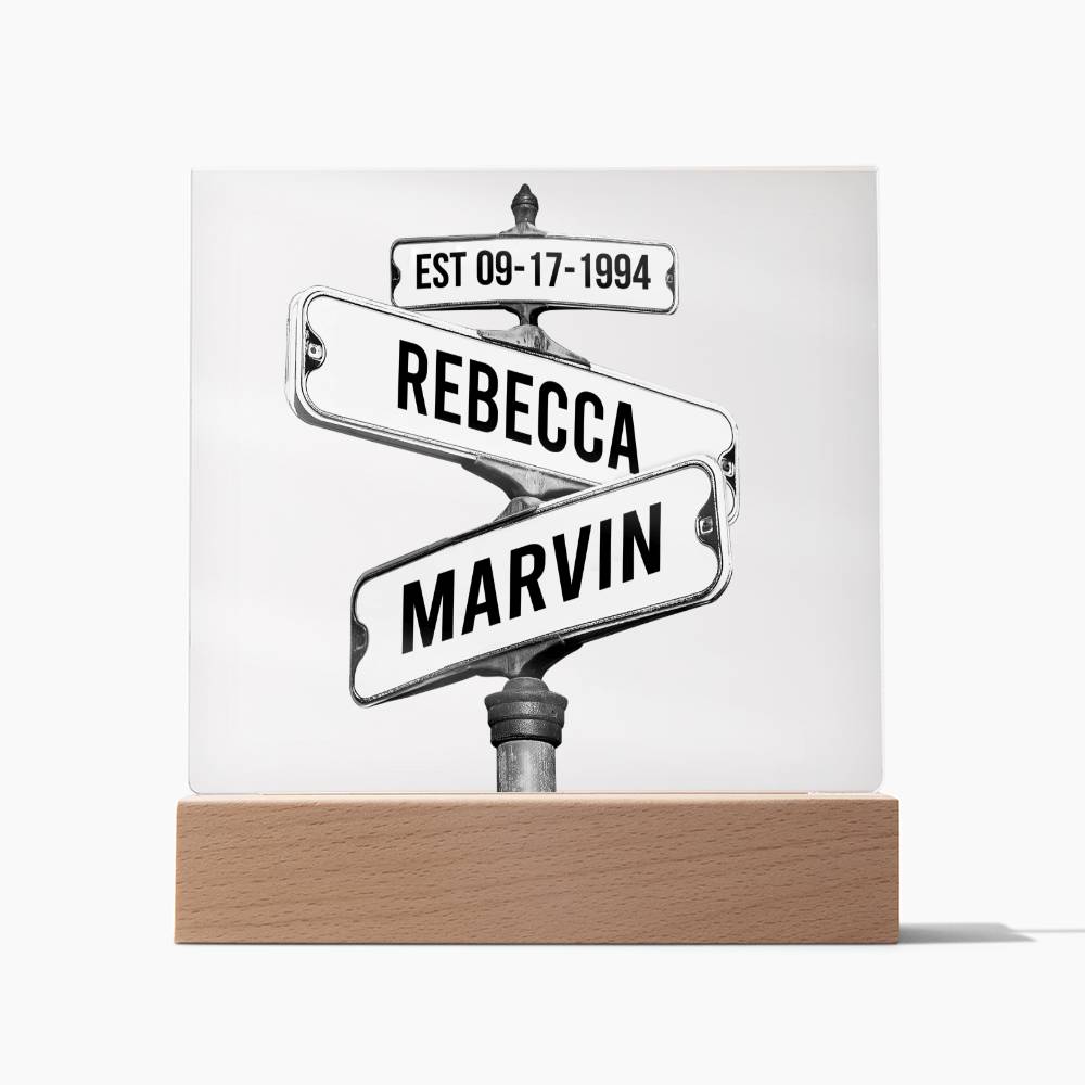 Street Sign Date Acrylic Plaque