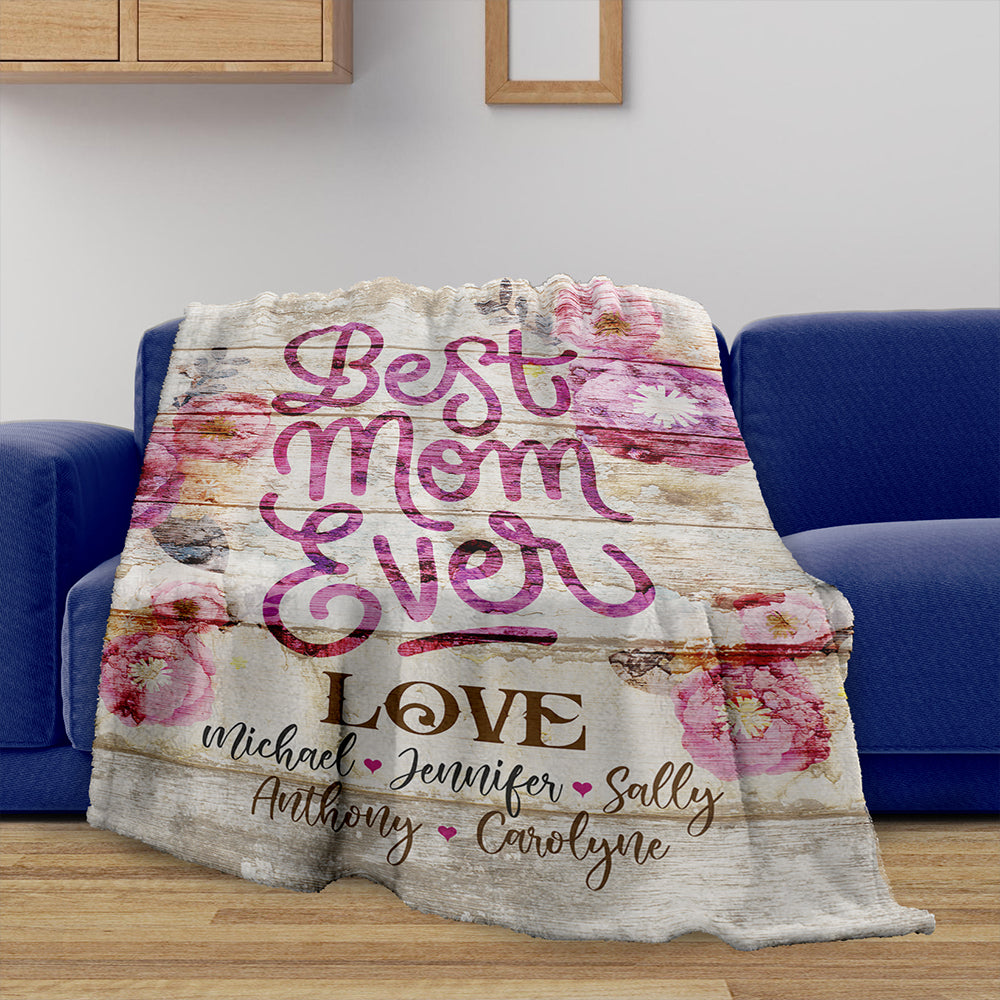 Customized Blanket: Best Mom Ever Design